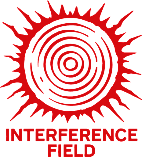 interference Field in red color.
In-Game asset.  2d.  High contrast.  No shadows