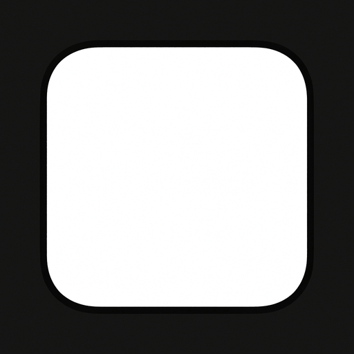 White, rounded square, simple.
In-Game asset.  2d.  High contrast.  No shadows