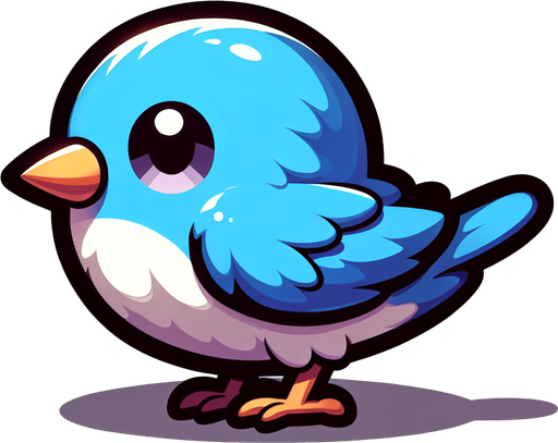 Make a cute bird.
Single Game Texture. In-Game asset. 2d. Blank background. High contrast. No shadows.