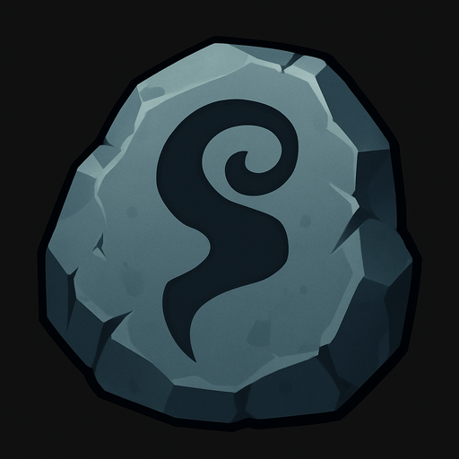 Pierre élément ombre.
In-Game asset.  2d.  High contrast.  No shadows