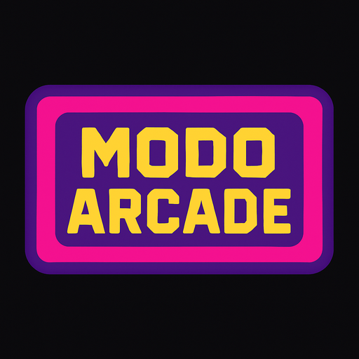 MODO ARCADE, boton de seleccion de modo de juego.
In-Game asset.  2d.  High contrast.  No shadows