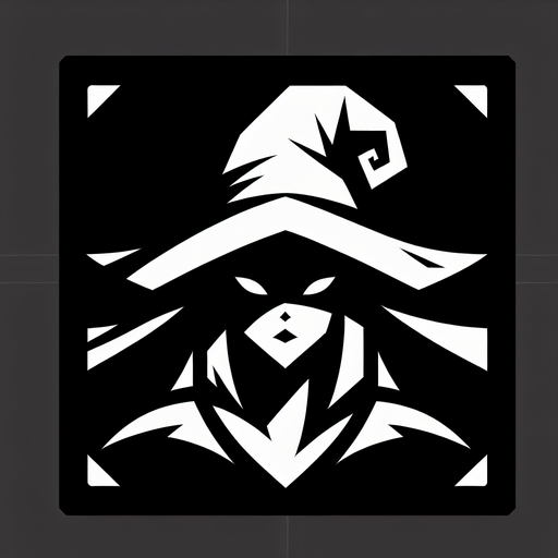 stylized wich head.
Single Game Texture. In-Game asset. 2d. Blank background. High contrast. No shadows.