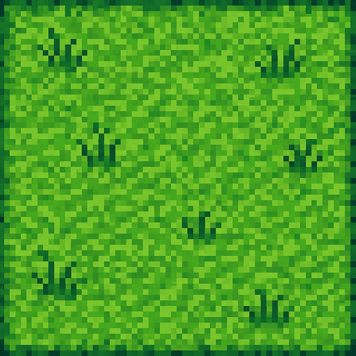 green grass ground.
In-Game asset.  2d.  High contrast. pixel no shadow