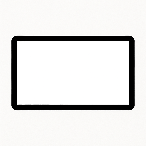 un rectangulo simple y con bordes negros.
In-Game asset.  2d.  High contrast.  No shadows