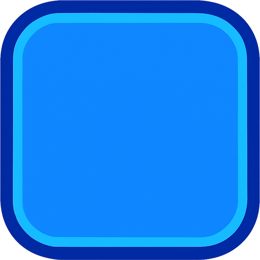 Blue block with curved edges.
In-Game asset.  2d.  High contrast.  No shadows