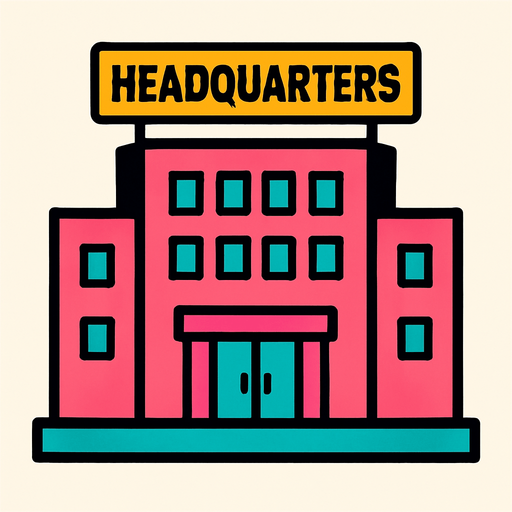 Headquarters.
In-Game asset.  2d.  High contrast.  No shadows