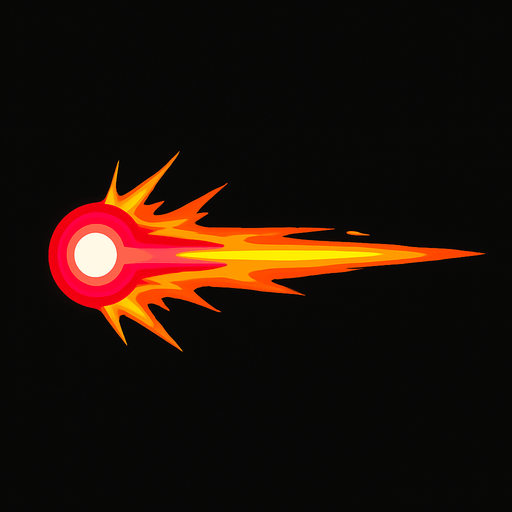 un bala lazer de nergia.
In-Game asset.  2d.  High contrast.  No shadows