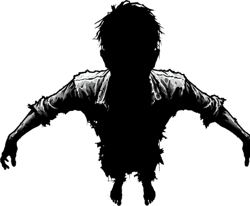 Zombie seen from above. Arms in front of it
Single Game Texture. In-Game asset. 2d. Blank background. High contrast. No shadows.