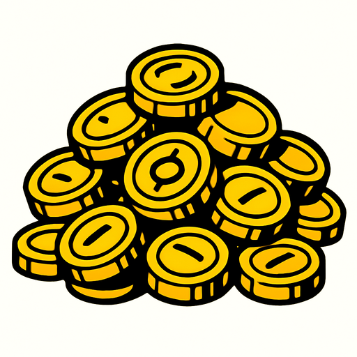 gold.
In-Game asset.  2d.  High contrast.  No shadows