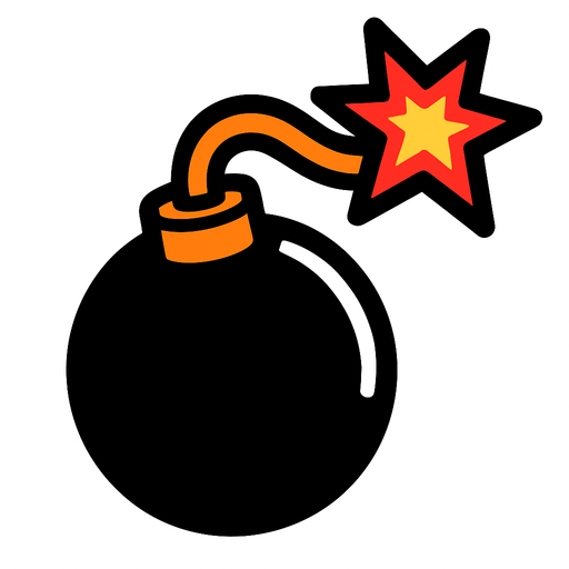 bomb.
In-Game asset.  2d.  High contrast.  No shadows