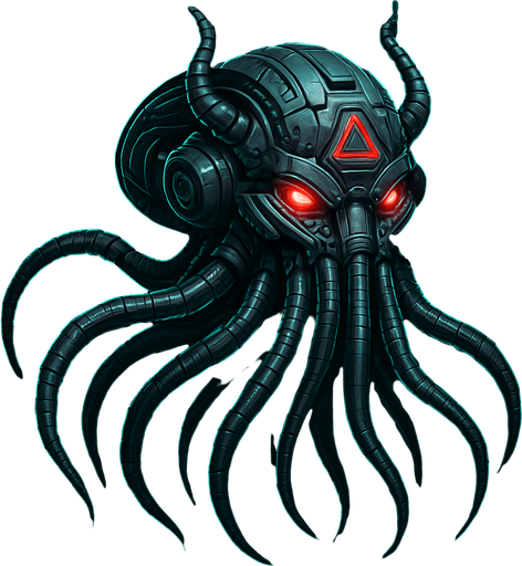 Variations mechanical squid sentinel matrix side animation fully in frame