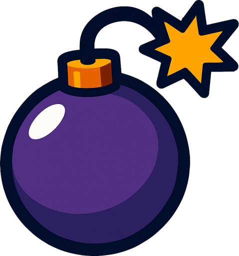 Bomb.
In-Game asset.  2d.  High contrast.  No shadows