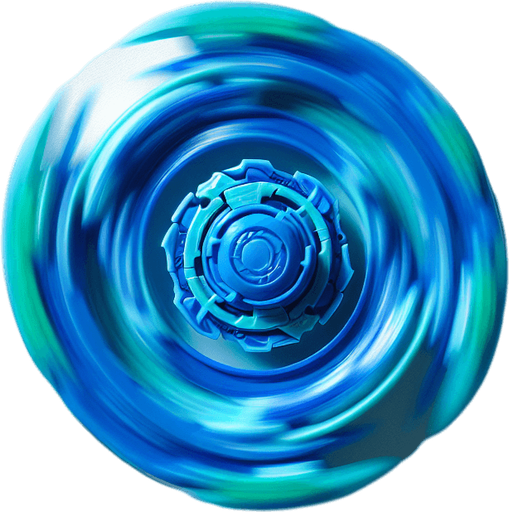 Blue beyblade, TOP VIEW