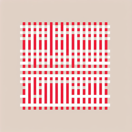 simple red and white vertical dashes.