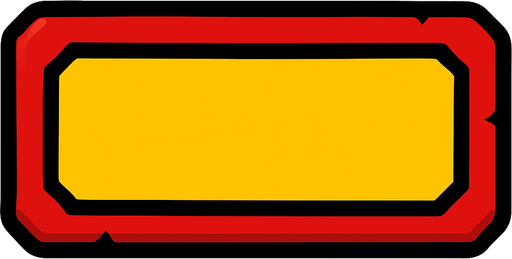 rectangle.
In-Game asset.  2d.  High contrast.  No shadows