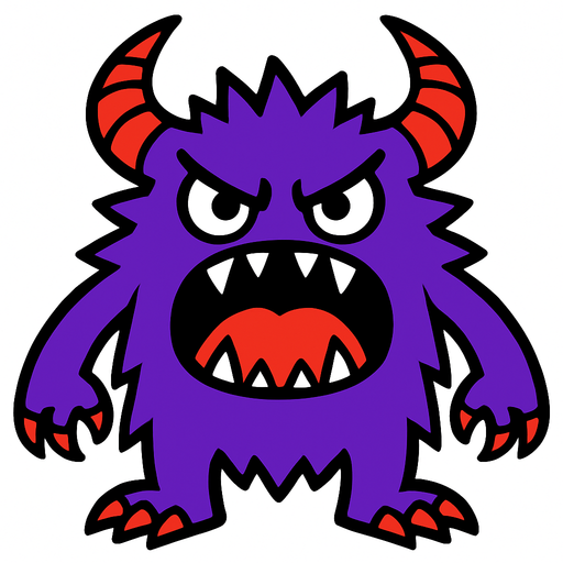 Monster.
In-Game asset.  2d.  High contrast.  No shadows