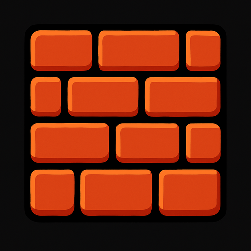 A brick tile, 2d.
In-Game asset.  2d.  High contrast.  No shadows