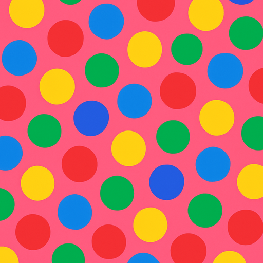crea un fondo bonito que tenga pelotitas de colores.
In-Game asset.  2d.  High contrast.  No shadows