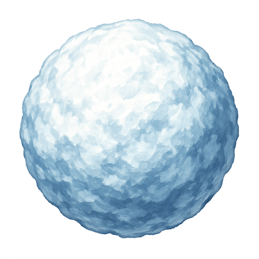 Bola de nieve, algo realista.
In-Game asset.  2d.  High contrast.  No shadows