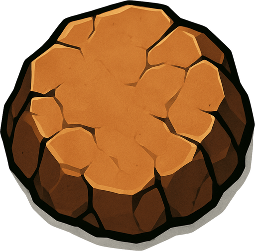Roca vista desde arriba.
In-Game asset.  2d.  High contrast.  No shadows