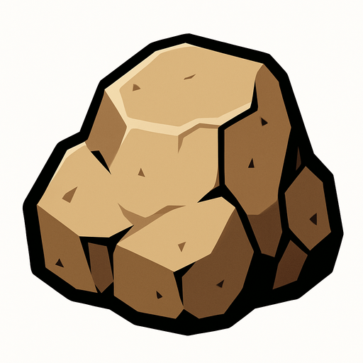 rock.
In-Game asset.  2d.  High contrast.  No shadows