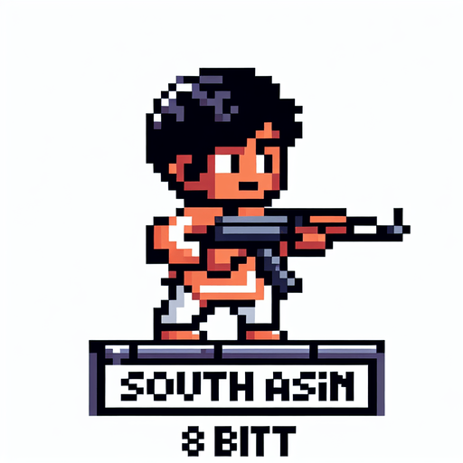 Make an 8 bit boy with a gun.
Single Game Texture.  In-Game asset.  2d.  Blank background.  High contrast.  No shadows