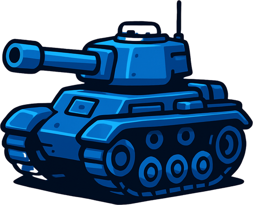blue tank.
In-Game asset.  2d.  High contrast.  No shadows