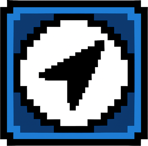 Navigation pixel.
In-Game asset.  2d.  High contrast.  No shadows