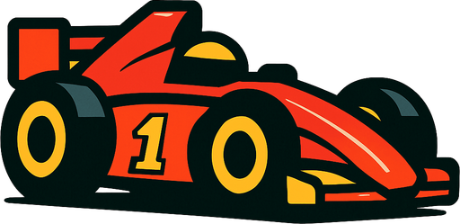 racing car.
In-Game asset.  2d.  High contrast.  No shadows