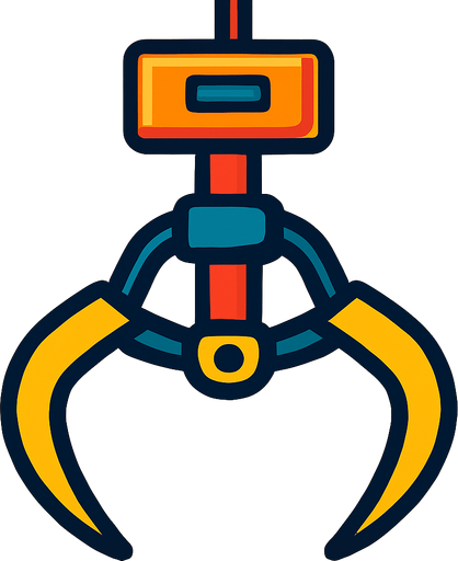 claw for machine.
In-Game asset.  2d.  High contrast.  No shadows