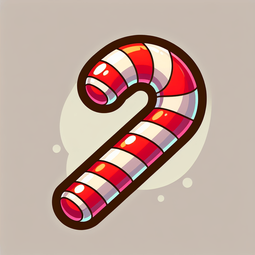 Cartoon Christmas candy cane
Single Game Texture. In-Game asset. 2d. Blank background. High contrast. No shadows.