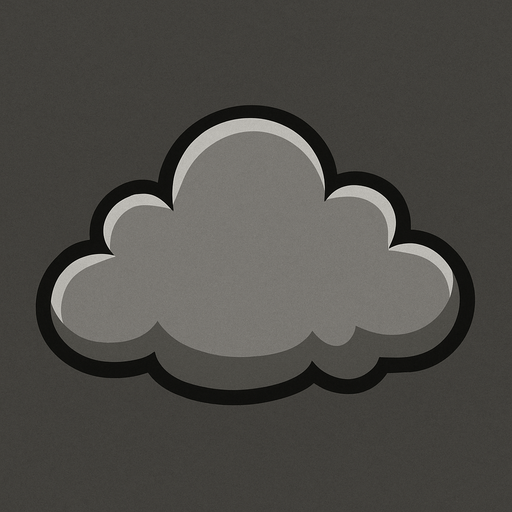 grey cloud.
In-Game asset.  2d.  High contrast.  No shadows