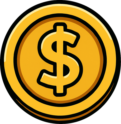 Coin.
In-Game asset.  2d.  High contrast.  No shadows