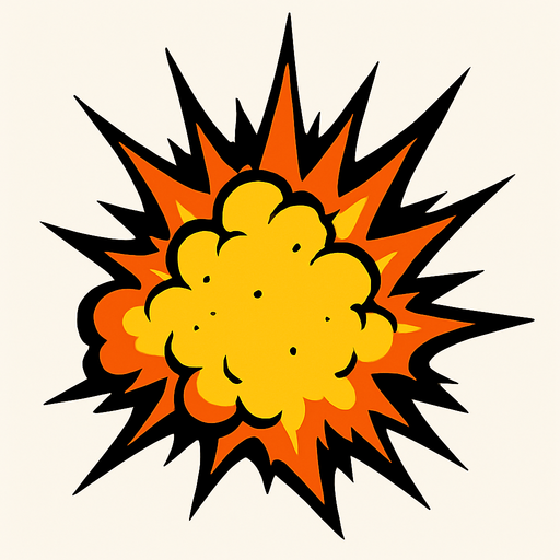 Explosion.
In-Game asset.  2d.  High contrast.  No shadows
