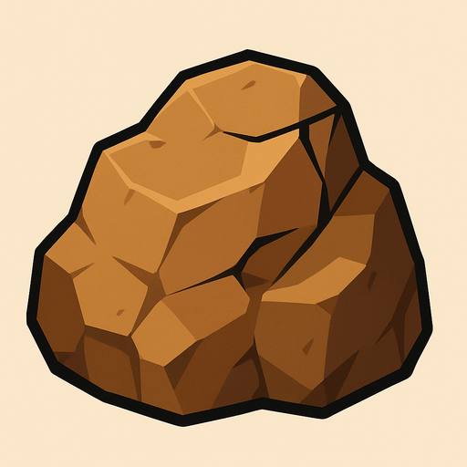 2d rock for game.
In-Game asset.  2d.  High contrast.  No shadows