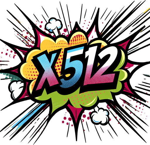 text popup "x512".
comics style