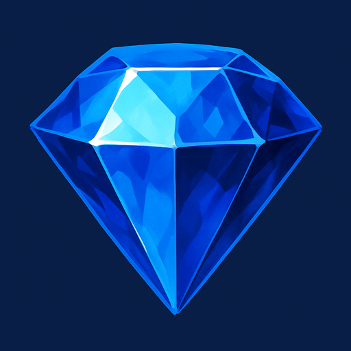 blue gem realistic.
In-Game asset.  2d.  High contrast.  No shadows