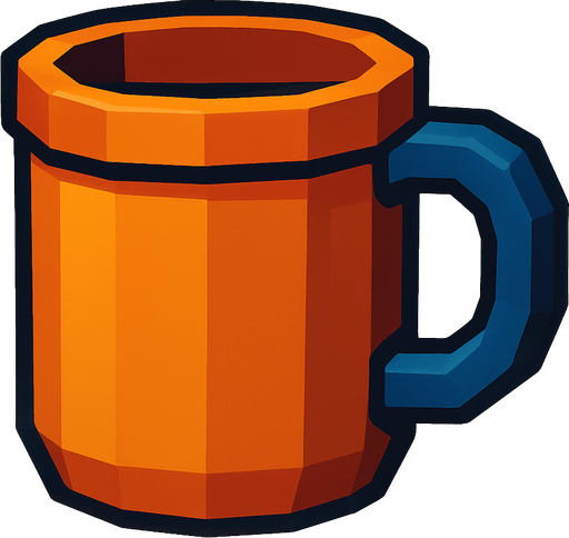 cup.
In-Game asset.  High contrast.  No shadows. 3D