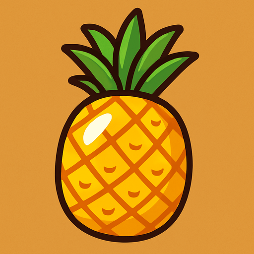 Shiney pineapple vector.
In-Game asset.  2d.  High contrast.  No shadows