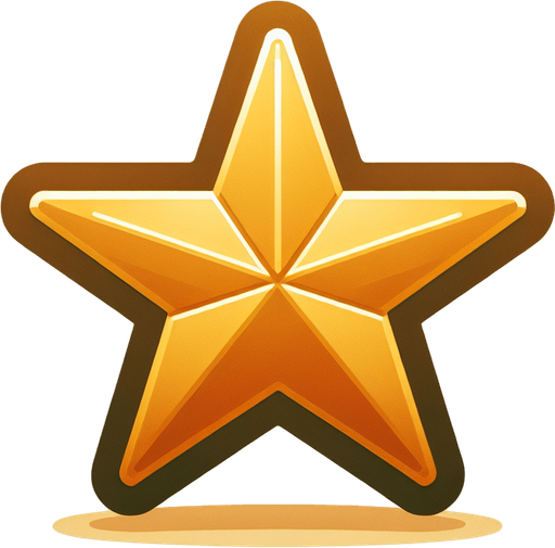 étoile dorée toute simple comme dans les commentaires d'un site web