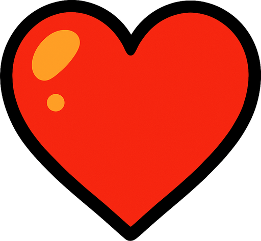 Petit coeur.
In-Game asset.  2d.  High contrast.  No shadows