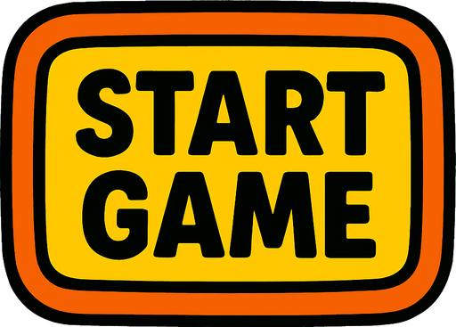 start game button.
In-Game asset.  2d.  High contrast.  No shadows