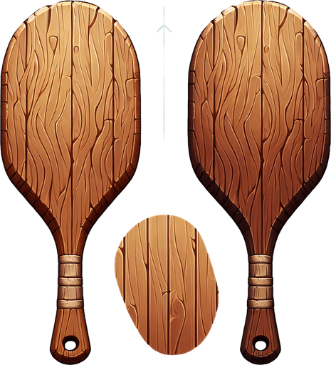 paddle shoud be like wood.
Single Game Texture. In-Game asset. 2d. Blank background. High contrast. No shadows.