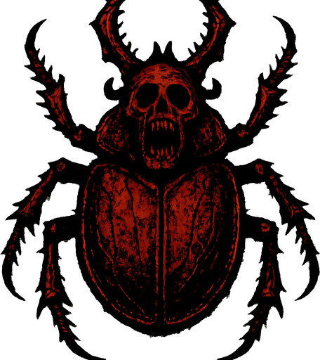 escarabajo de terror.
In-Game asset.  High contrast.  No shadows