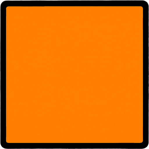 As un simple cuadrado naranja.
In-Game asset.  2d.  High contrast.  No shadows