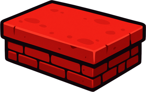 red platform.
In-Game asset.  2d.  High contrast.  No shadows