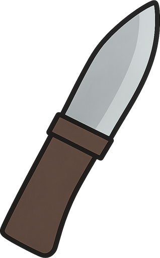 Knife. No background. Transparent background. Blank background. No shadows. 2d. In-Game asset. flat