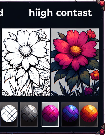 flower.
Single Game Texture. In-Game asset. 2d. Blank background. High contrast. No shadows.