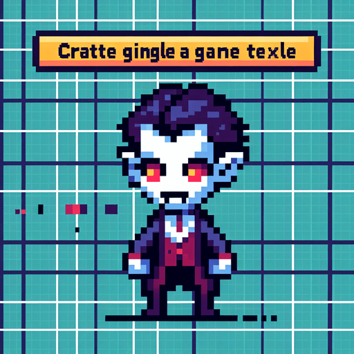 pixel art vampire, single sprite
Single Game Texture. In-Game asset. 2d. Blank background. High contrast. No shadows.