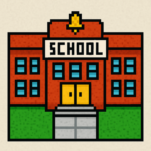 School tile 2d pixilated topdown.
In-Game asset.  2d.  High contrast.  No shadows